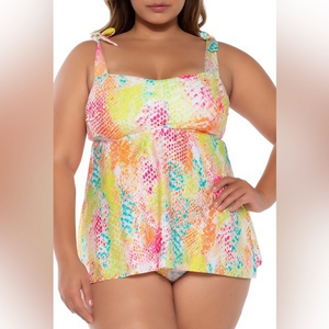 BECCA ETC Mamba Plus Size Tankini Topโ